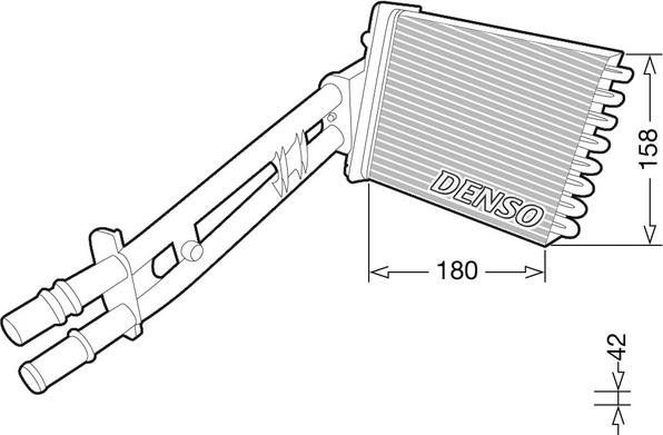 Denso DRR09043 - Schimbator caldura, incalzire habitaclu parts5.com