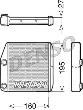 Denso DRR09075 - Heat Exchanger, interior heating parts5.com