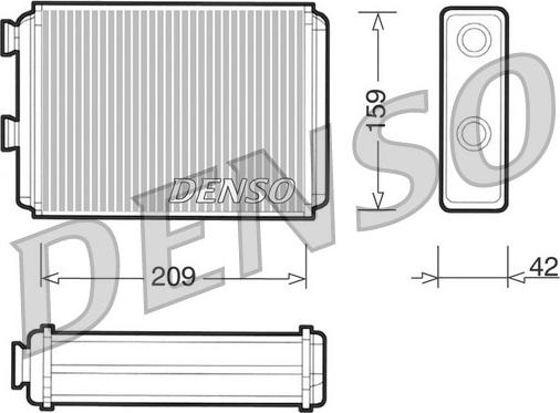 Denso DRR09070 - Schimbator caldura, incalzire habitaclu parts5.com