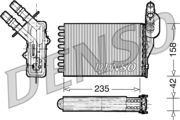 Denso DRR23001 - Izmjenjivač topline, grijanje unutrašnjosti parts5.com