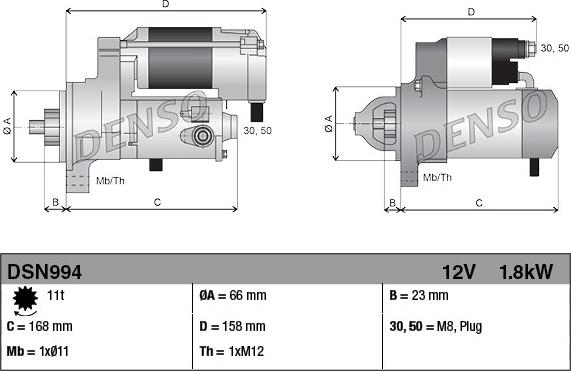 Denso DSN994 - Starter parts5.com