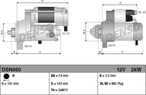 Denso DSN950 - Starter parts5.com