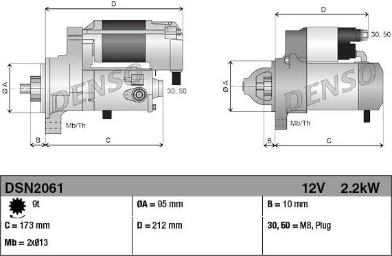 Denso DSN2061 - Startér parts5.com