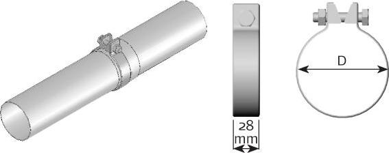 Dinex 99553 - Conectores de tubos, sistema de escape parts5.com