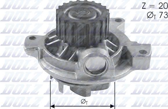 DOLZ A280 - Pompe à eau parts5.com