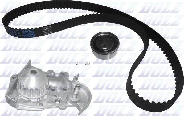 DOLZ KD018 - Pumpa za vodu + komplet zupčastog kaiša parts5.com