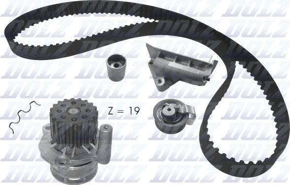 DOLZ KD082 - Set pompa apa + curea dintata parts5.com