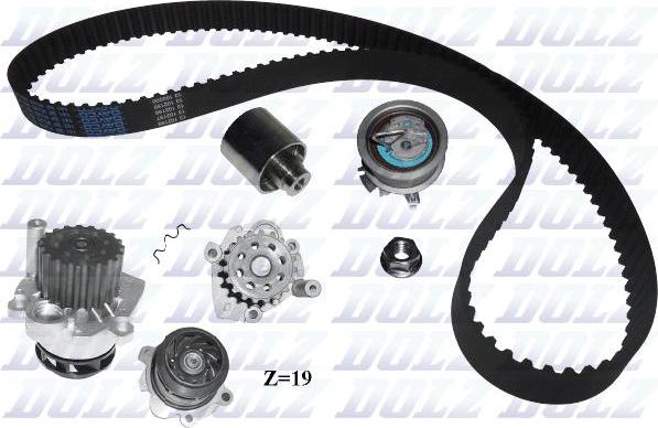 DOLZ KD033 - Water Pump & Timing Belt Set parts5.com