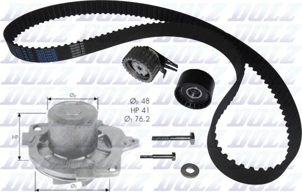 DOLZ KD032 - Водна помпа+ к-кт ангренажен ремък parts5.com