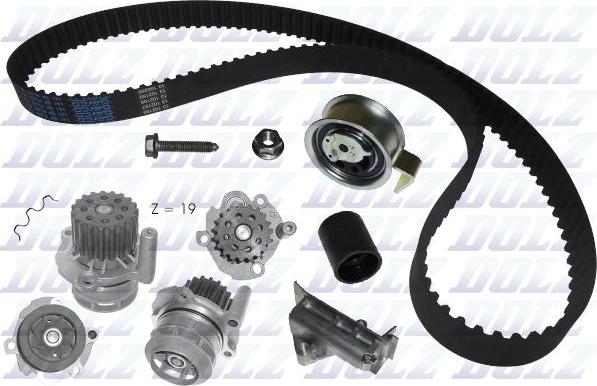 DOLZ KD037 - Water Pump & Timing Belt Set parts5.com