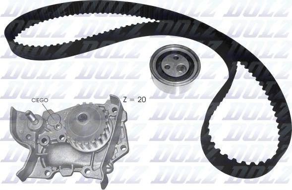 DOLZ KD116 - Set pompa apa + curea dintata parts5.com