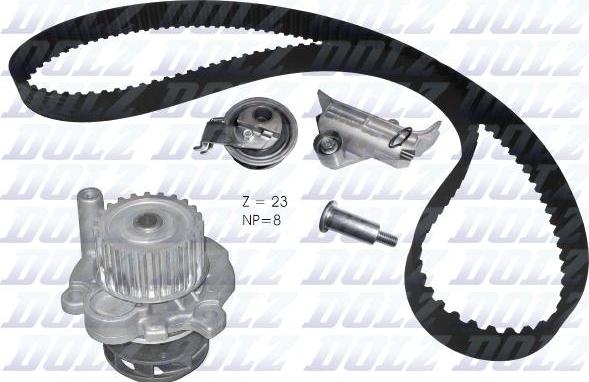 DOLZ KD110 - Vízpumpa + fogasszíj készlet parts5.com