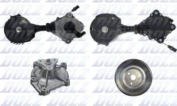 DOLZ KD174T - Water Pump + V-Ribbed Belt Set parts5.com