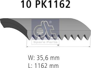 DT Spare Parts 4.81105 - Klinasti rebrasti kaiš parts5.com