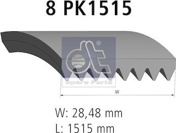 DT Spare Parts 6.31520 - V-Ribbed Belt parts5.com