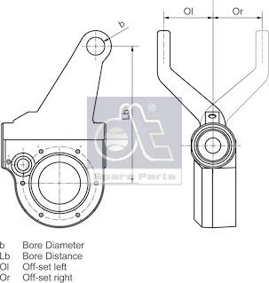 DT Spare Parts 6.60120 - Kočna poluga, kočioni sistem parts5.com