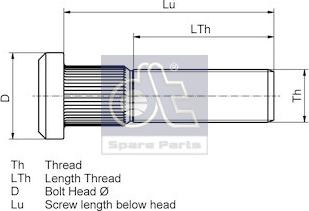 DT Spare Parts 2.65191 - Boulon de roue parts5.com