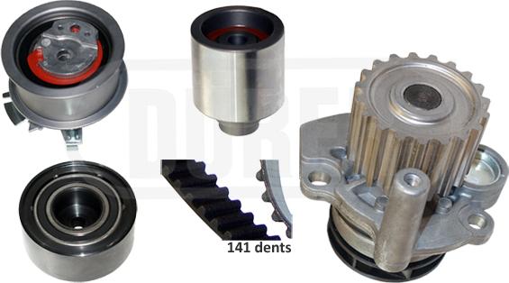 DÜRER PA181162 - Bomba de agua + kit correa distribución parts5.com