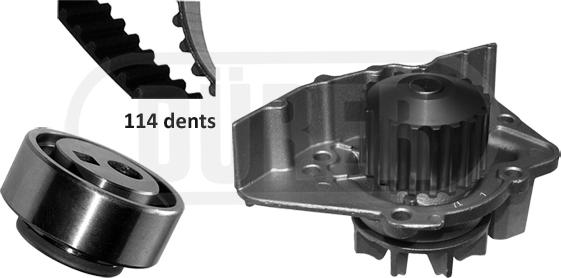 DÜRER PA121054 - Водна помпа+ к-кт ангренажен ремък parts5.com