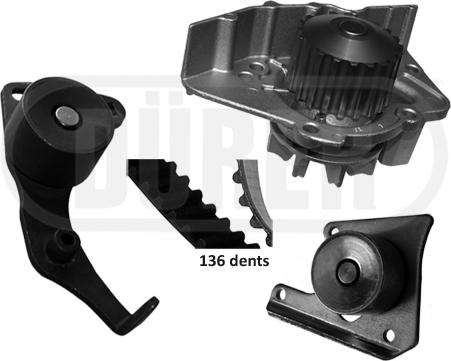 DÜRER PA121065 - Водна помпа+ к-кт ангренажен ремък parts5.com