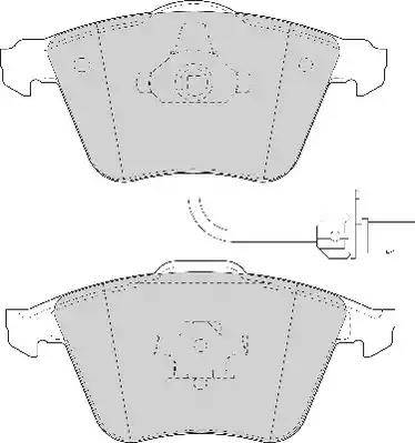 VW 4F0 698 151 Q - Komplet zavornih oblog, ploscne (kolutne) zavore parts5.com