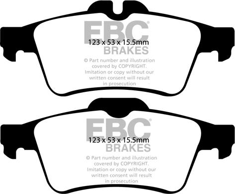 EBC Brakes DP41749R - Fékbetétkészlet, tárcsafék parts5.com