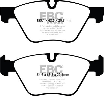 EBC Brakes DP42077R - Brake Pad Set, disc brake parts5.com