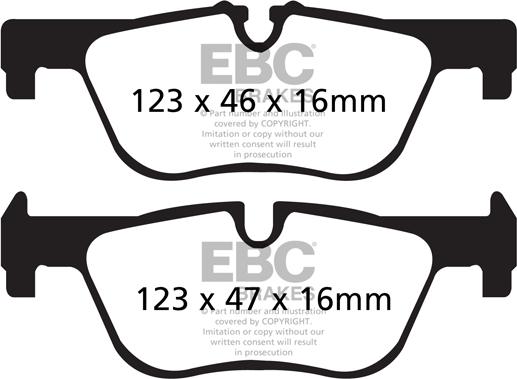 EBC Brakes DP42132R - Set placute frana,frana disc parts5.com