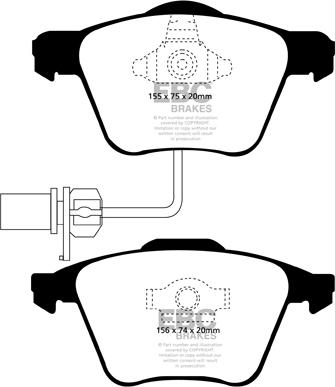 EBC Brakes DP41495R - Sada brzdových platničiek kotúčovej brzdy parts5.com