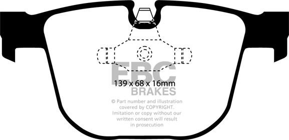 EBC Brakes DP41451R - Set placute frana,frana disc parts5.com