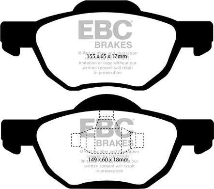 EBC Brakes DP1525 - - - parts5.com