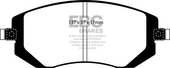 EBC Brakes DP1661 - Set placute frana,frana disc parts5.com