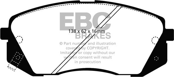 EBC Brakes DP21809 - Komplet zavornih oblog, ploscne (kolutne) zavore parts5.com