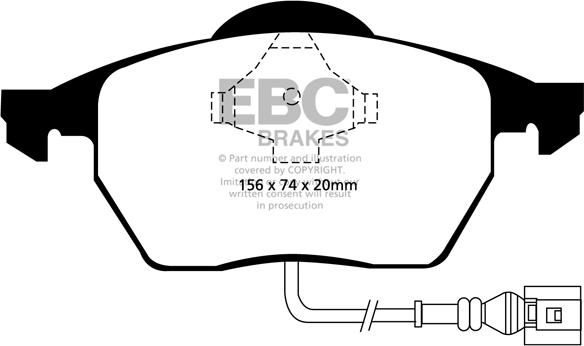 EBC Brakes DP41330R - Тормозные колодки, дисковые, комплект parts5.com