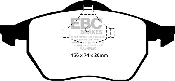 EBC Brakes DP21324 - Σετ τακάκια, δισκόφρενα parts5.com