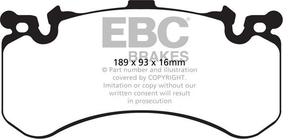 EBC Brakes DP42158R - Sada brzdových platničiek kotúčovej brzdy parts5.com