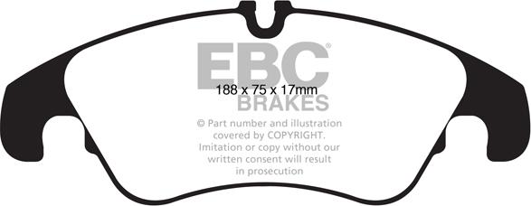 EBC Brakes DP42022R - Zestaw klocków hamulcowych, hamulce tarczowe parts5.com