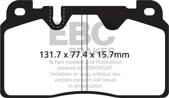 EBC Brakes DP42168R - Set placute frana,frana disc parts5.com