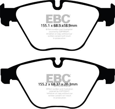 EBC Brakes DP42103R - Set placute frana,frana disc parts5.com