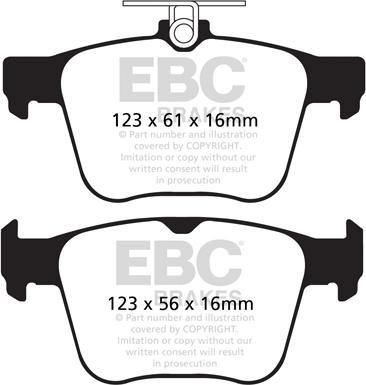 EBC Brakes DP42173R - Set placute frana,frana disc parts5.com