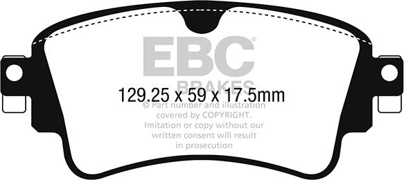 EBC Brakes DP22254 - Комплект спирачно феродо, дискови спирачки parts5.com