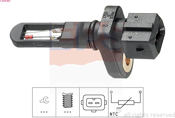 EPS 1.994.001 - Senzor,temperatura aer admisie parts5.com