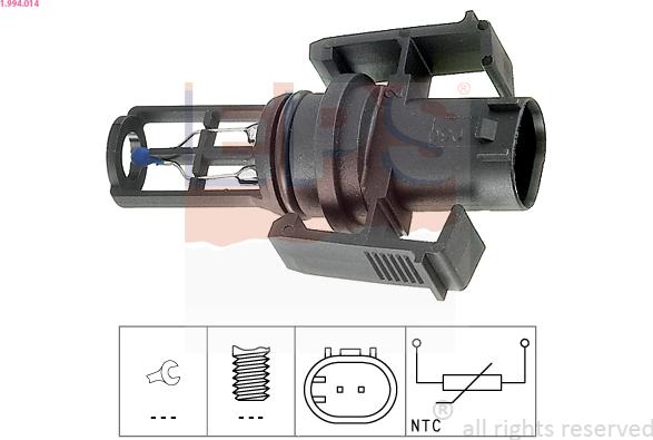 EPS 1.994.014 - Sensor, temperatura del aire de admisión parts5.com