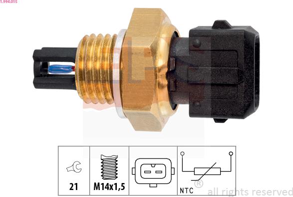 EPS 1.994.015 - Sensor, intake air temperature parts5.com