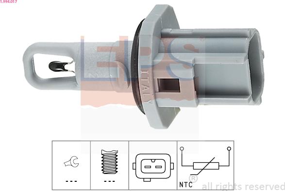 EPS 1.994.017 - Czujnik, temperatura powietrza dolotowego parts5.com