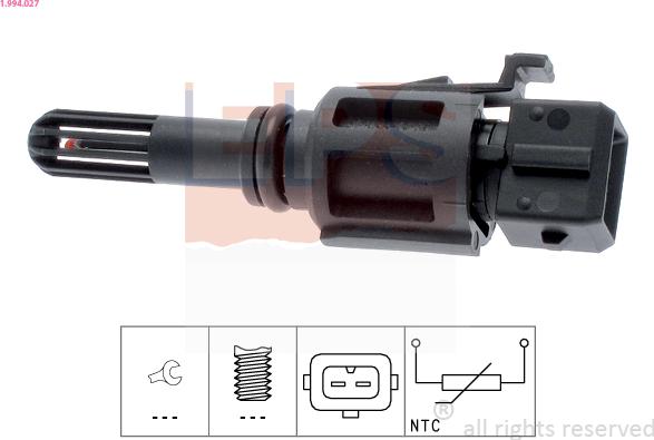 EPS 1.994.027 - Sensor, intake air temperature parts5.com