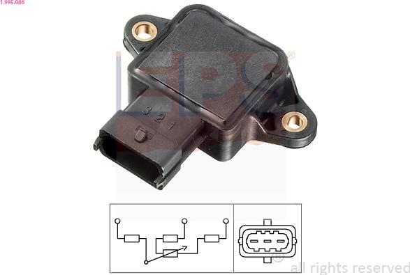 EPS 1.995.086 - Senzor, pozitie clapeta acceleratie parts5.com