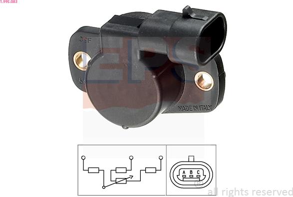 EPS 1.995.083 - Sensor, Drosselklappenstellung parts5.com