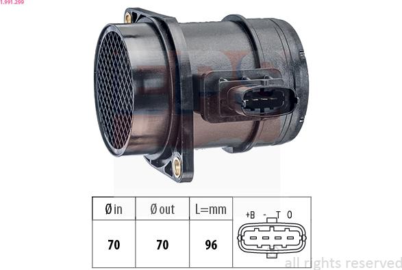 EPS 1.991.299 - Air Mass Sensor parts5.com