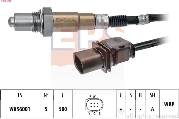 EPS 1.998.404 - Lamda-sonda parts5.com